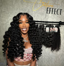 13*6 Free Deep Wave Frontal Wig Unit 250% Density