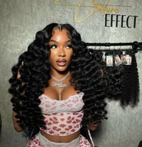 13*6 Free Deep Wave Frontal Wig Unit 250% Density
