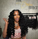 13*6 Free Deep Wave Frontal Wig Unit 250% Density