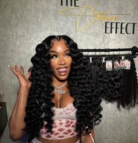 13*6 Free Deep Wave Frontal Wig Unit 250% Density